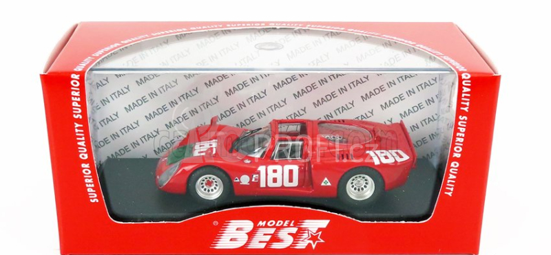 Best-model Alfa romeo 33.2 N 180 Targa Florio 1969 I.galli - N.giunti 1:43 Red
