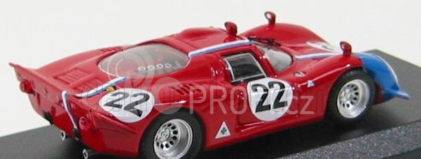 Best-model Alfa romeo 33.2 N 22 Parigi 1968 Pilette - Slotemaker 1:43 Red
