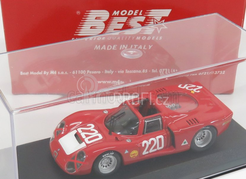 Best-model Alfa romeo 33.2 N 220 Targa Florio 1968 Vaccarella - Schutz 1:43 Red