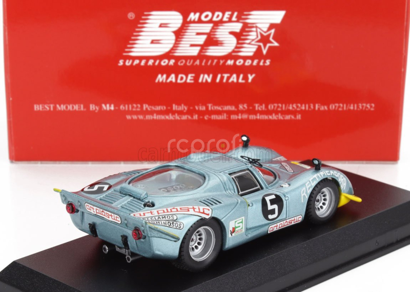 Best-model Alfa romeo 33.2 N 5 Circuito De Restinga 1974 Santos Peras 1:43 Světle Modrá Žlutá
