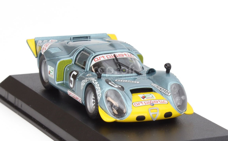Best-model Alfa romeo 33.2 N 5 Circuito De Restinga 1974 Santos Peras 1:43 Světle Modrá Žlutá