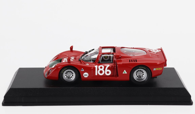 Best-model Alfa romeo 33.2 Team Autodelta Spa N 180 Targa Florio 1968 Ignazio Ginti - Nanni Galli 1:43 Red