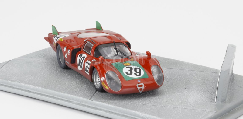 Best-model Alfa romeo Diorama T33.2 Team Autodelta Spa N 39 24h Le Mans 1968 Ignazio Giunti - Giovanni Galli 1:43 Red