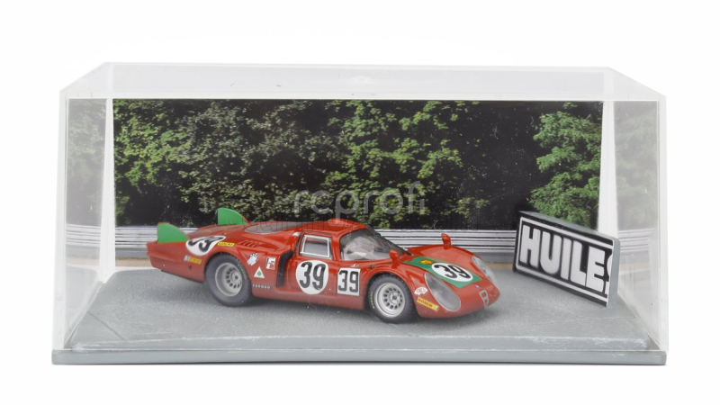 Best-model Alfa romeo Diorama T33.2 Team Autodelta Spa N 39 24h Le Mans 1968 Ignazio Giunti - Giovanni Galli 1:43 Red