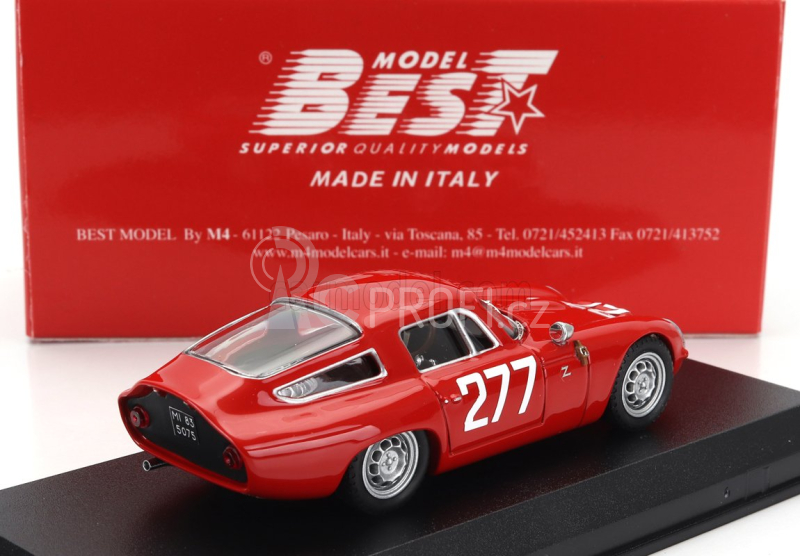 Best-model Alfa romeo Giulia Tz Coupe N 277 Coppa F.i.s.a. Monza 1963 Roberto Bussinello 1:43 Red