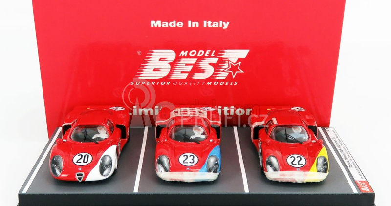 Best-model Alfa romeo Set 3x 33.2 N 20 N 23 N 22 1:43, červená