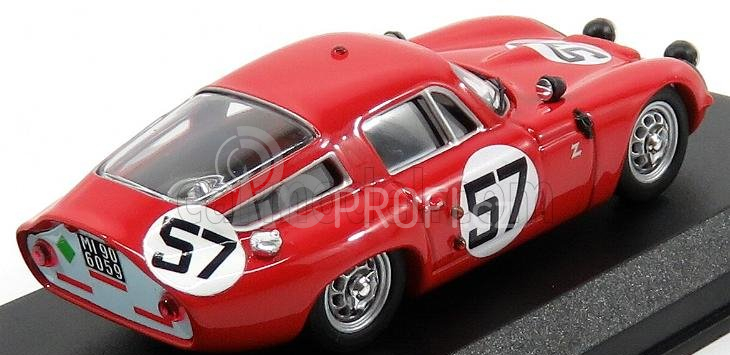 Best-model Alfa romeo Tz1 Coupe N 57 13th 24h Le Mans 1964 Bussinello - Deserti 1:43 Red