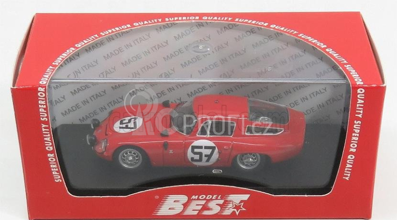Best-model Alfa romeo Tz1 Coupe N 57 13th 24h Le Mans 1964 Bussinello - Deserti 1:43 Red