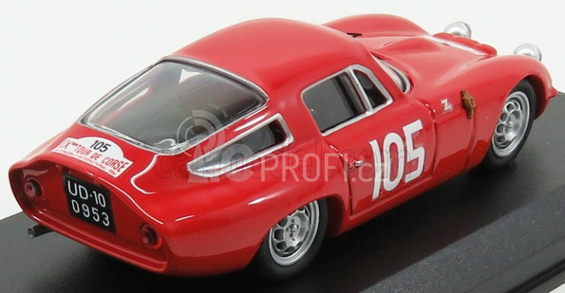 Best-model Alfa romeo Tz1 N 105 2nd Rally Tour De Corse 1964 Rolland - G.augias 1:43 Red