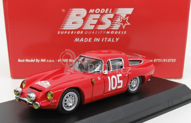 Best-model Alfa romeo Tz1 N 105 2nd Rally Tour De Corse 1964 Rolland - G.augias 1:43 Red