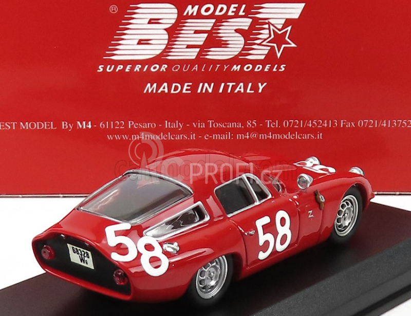 Best-model Alfa romeo Tz1 N 58 Targa Florio 1964 Bussinello - Todaro 1:43 Red
