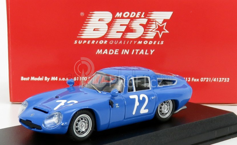 Best-model Alfa romeo Tz1 N 72 Targa Florio 1965 Panepinto - Parla 1:43 Blue