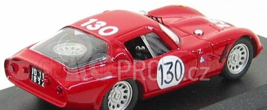 Best-model Alfa romeo Tz2 N 130 Targa Florio 1966 Bianchi - Bussinello 1:43 Red