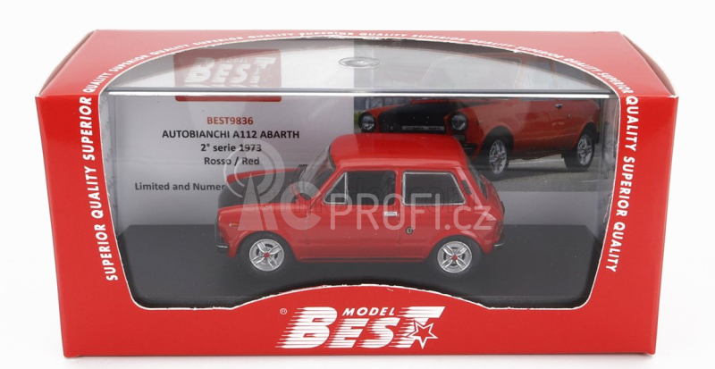 Best-model Autobianchi A112 Abarth Ii Serie 1973 1:43 Červená Černá