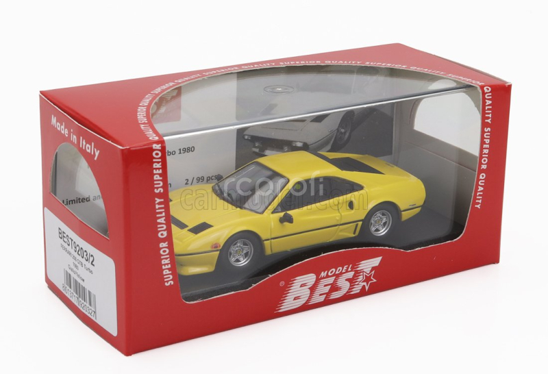 Best-model Ferrari 208 Gtb Turbo 1980 1:43 Žlutá