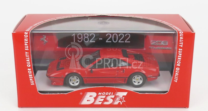 Best-model Ferrari 208 Gtb Turbo 1982 - Museo Enzo Ferrari Modena 2022 1:43 Red