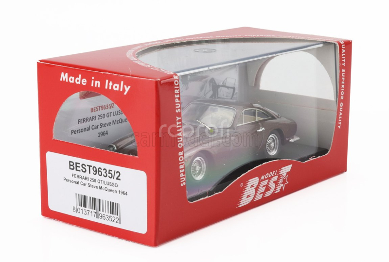 Best-model Ferrari 250 Gt Lusso S/n4891gt Coupe 1963 - Personal Car Steve Mcqueen 1:43 Brown Met
