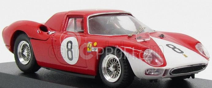 Best-model Ferrari 250 Lm N 8 2nd 12h Reims 1964 J.surtees-l.bandini 1:43 Červená Bílá