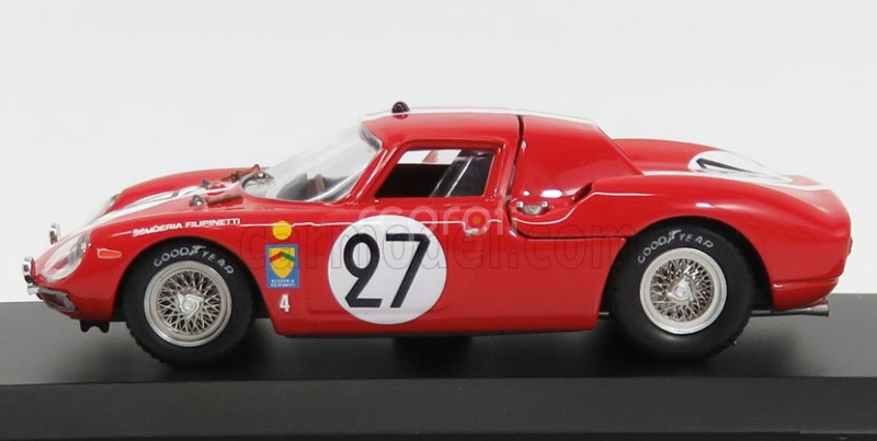 Best-model Ferrari 250lm 3.3l V12 Ch.s N6119 Team Scuderia Filipinetti N 27 6th Le Mans 1965 Dieter Spoerry - Armand Boller 1:43 Červená Bílá