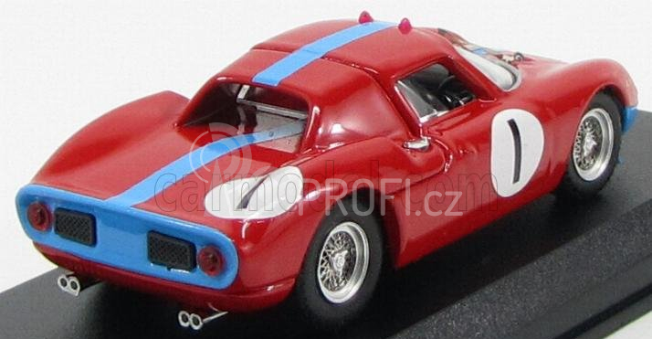 Best-model Ferrari 250lm Coupe N 1 Kyalami 1964 Piper - Maggs 1:43 Červená Světle Modrá