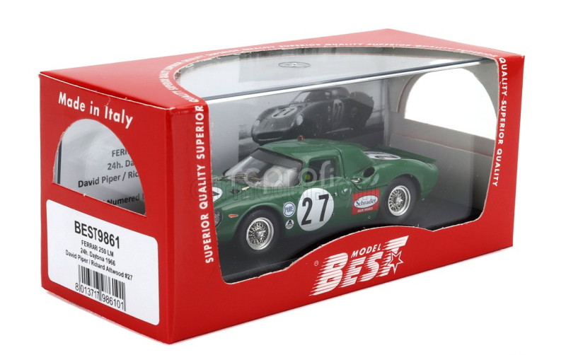 Best-model Ferrari 250lm Coupe N 27 24h Daytona 1966 David Piper - Richard Attwood 1:43 1966