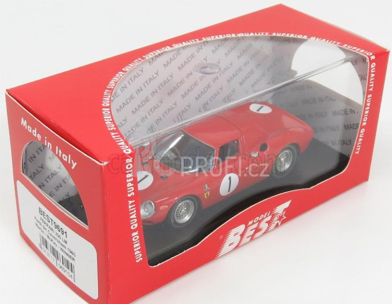 Best-model Ferrari 250lm N 1 Winner 6h Perth Caversham 1965 Martin - Mckay 1:43 Red