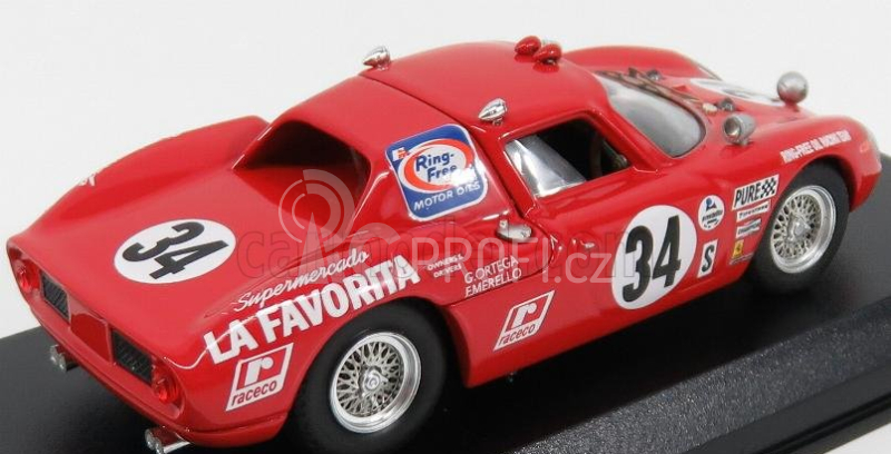 Best-model Ferrari 250lm N 34 Winner Class 24h Daytona 1968 Gunn - Ortega - Merello 1:43 Red