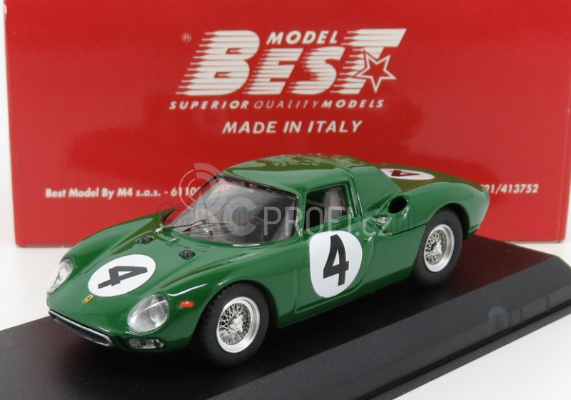 Best-model Ferrari 250lm N 4 2nd International Tourist Trophy 1964 D.piper 1:43 Zelená