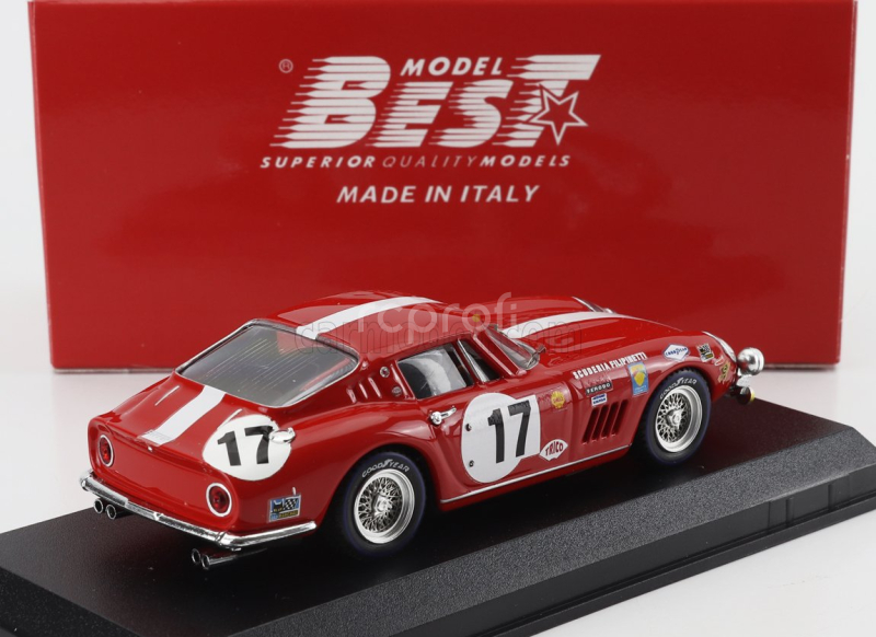 Best-model Ferrari 275 Gtb 3.3l V12 Team Scuderia Filipinetti N 17 24h Le Mans 1968 Jacques Rey - Claude Haldi 1:43 Red