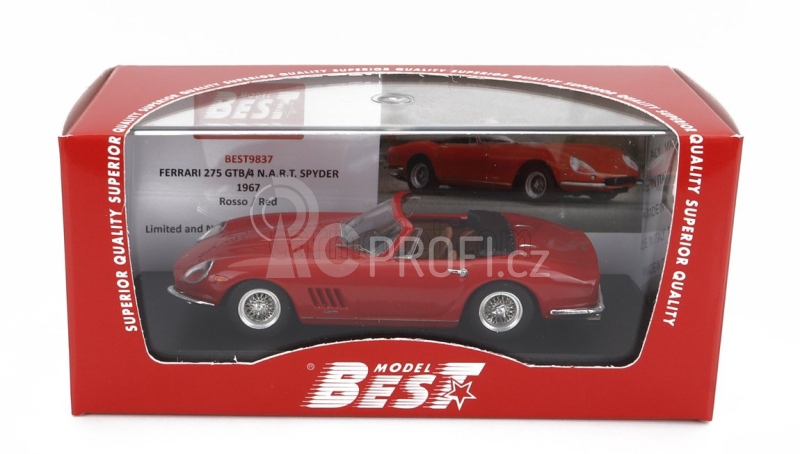 Best-model Ferrari 275 Gtb/4 Nart Spider 1967 1:43 Red