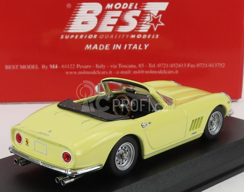 Best-model Ferrari 275 Gtb/4 Nart Spider 1967 1:43 Žlutá