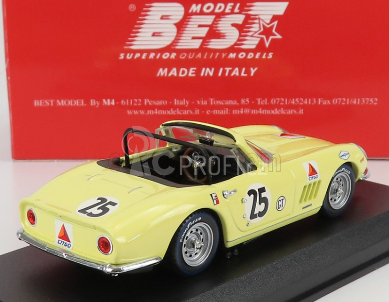 Best-model Ferrari 275 Gtb/4 Spider N 25 12h Sebring 1967 R.mccluggage - F.windridge 1:43 Žlutá