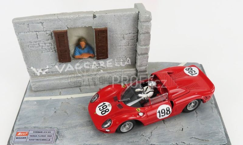 Best-model Ferrari 275p N 198 Winner Targa Florio 1965 Nino Vaccarella 1:43 Red