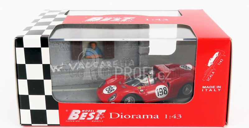 Best-model Ferrari 275p N 198 Winner Targa Florio 1965 Nino Vaccarella 1:43 Red
