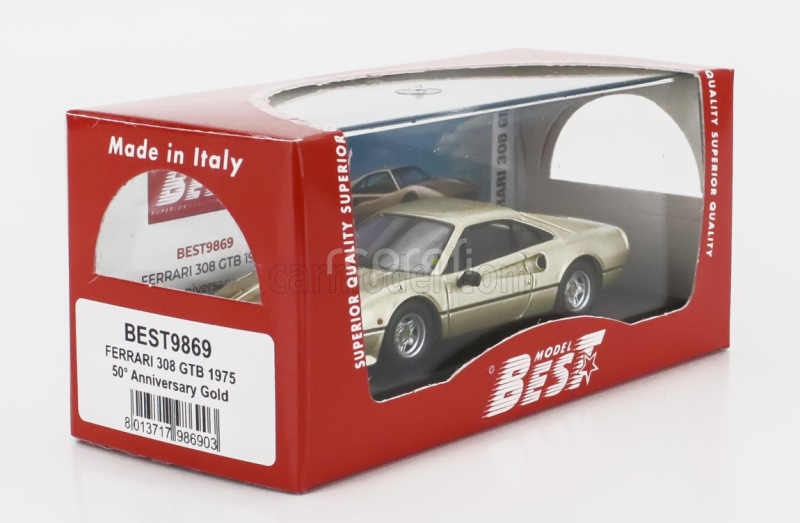 Best-model Ferrari 308 Gtb 1975 - 50th Anniversary 1:43 Gold Met