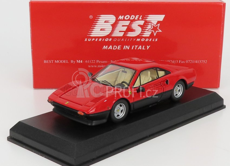 Best-model Ferrari 308 Gtb 1977 1:43 Červená Černá