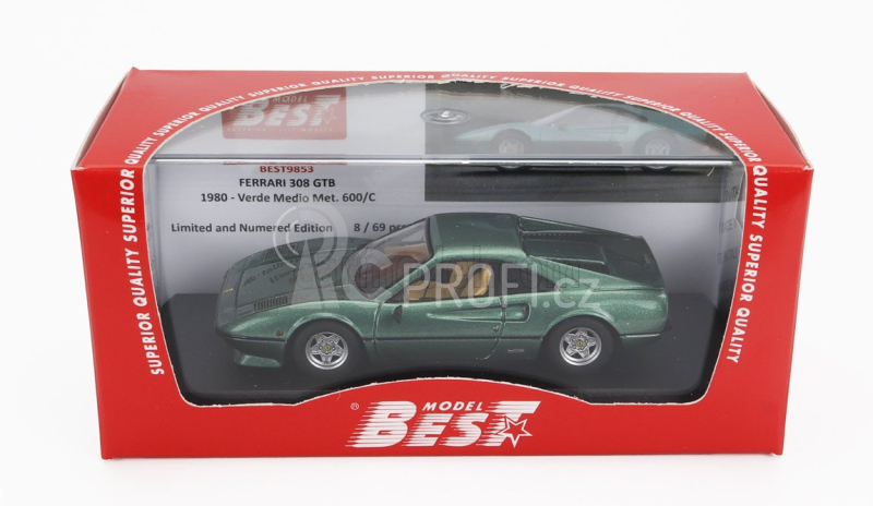 Best-model Ferrari 308 Gtb 1980 1:43 Green Met
