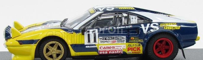 Best-model Ferrari 308 Gtb Coupe N 11 Rally  Isola D'elba 1980 Nico - Barban 1:43 Žlutá Modrá