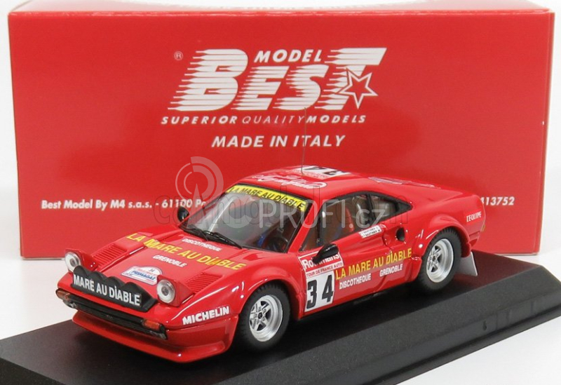 Best-model Ferrari 308 Gtb Gr.4 N 34 Tour De France 1983 Gauthier - Gauthier 1:43 Red
