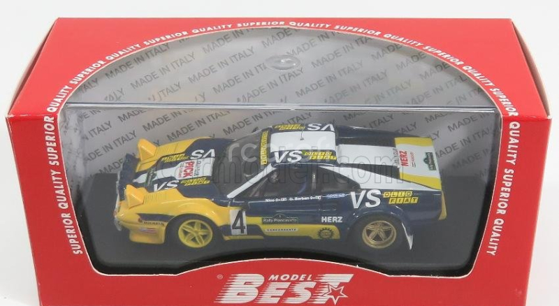 Best-model Ferrari 308 Gtb Gr.4 N 4 Winner Rally Piancavallo 1980 Nico - Giorgio Barban 1:43 Žlutá Modrá