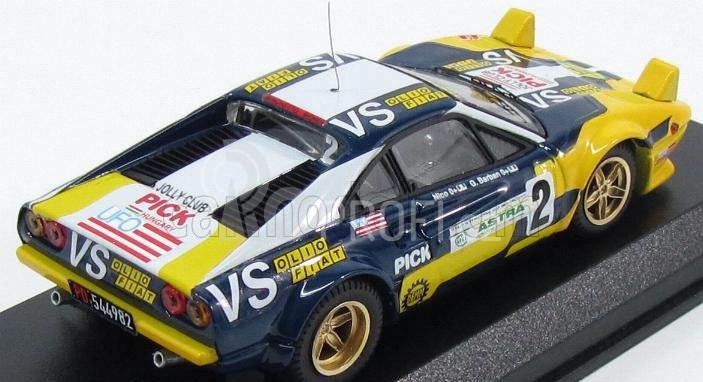 Best-model Ferrari 308 Gtb Gr4 N 2 Rally Valli Piacentine 1980 Nico - Barban 1:43 Žlutá Modrá
