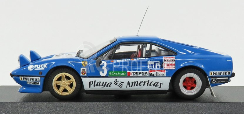 Best-model Ferrari 308 Gtb N 3 Rally El Corte Ingles 1985 A.zanini 1:43 Světle Modrá Bílá