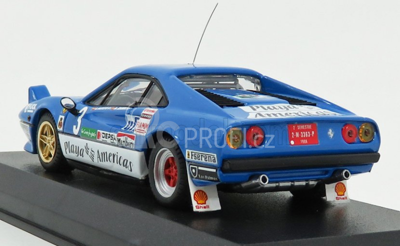 Best-model Ferrari 308 Gtb N 3 Rally El Corte Ingles 1985 A.zanini 1:43 Světle Modrá Bílá