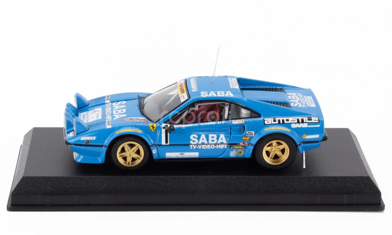 Best-model Ferrari 308 Gtb Team Saba (night Version) N 1 Winner Rally Mille Miglia 1983 Nicola Busseni - Daniele Ciocca 1:43 Blue
