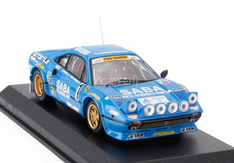 Best-model Ferrari 308 Gtb Team Saba (night Version) N 1 Winner Rally Mille Miglia 1983 Nicola Busseni - Daniele Ciocca 1:43 Blue