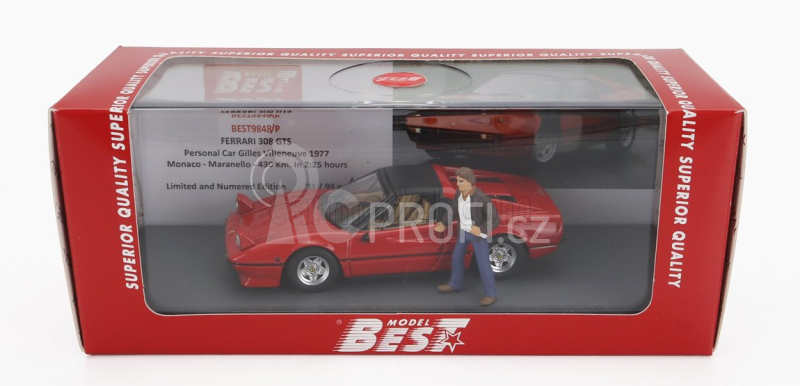 Best-model Ferrari 308 Gts 1977 - Personal Car Gilles Villeneuve With Figure 1:43 Red