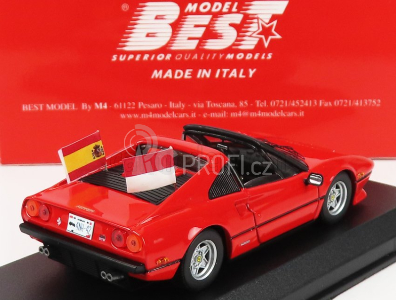 Best-model Ferrari 308 Gts 1982 - F1 Parade Mexico Gp 2020 C.sainz - C.leclerc 1:43 Red