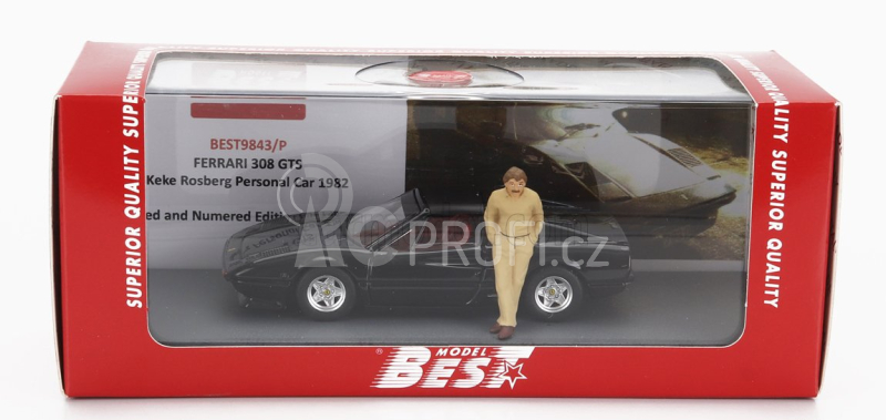 Best-model Ferrari 308 Gts 1982 - Personal Car Keke Rosberg With Figure 1:43 Black