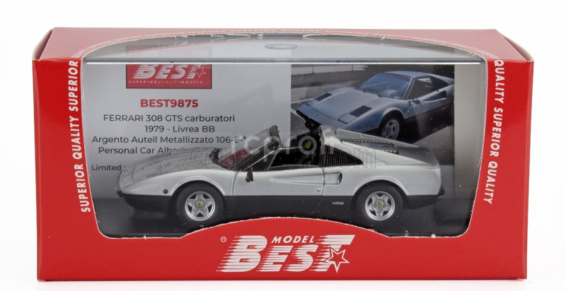 Best-model Ferrari 308 Gts 1982 -  Personal Car Of Alberto Mantovani 1:43 Silver