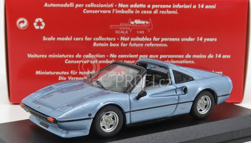 Best-model Ferrari 308 Gts Spider 1978 1:43 Světle Modrá Met